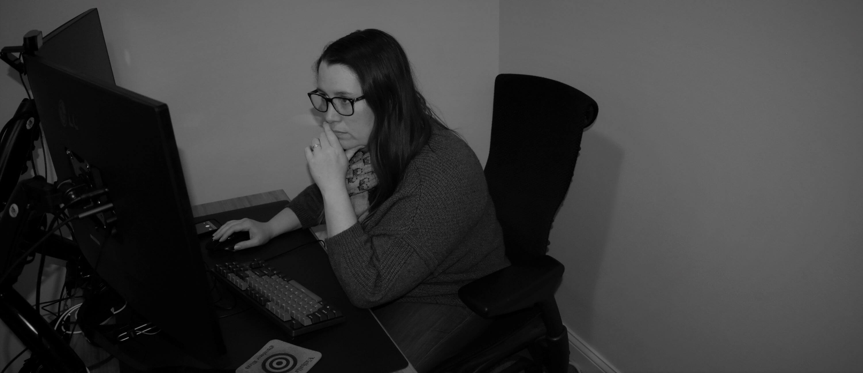 developer working at computer